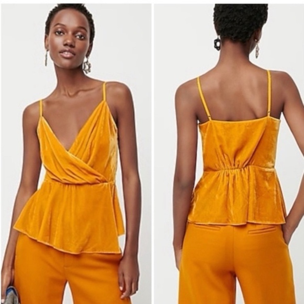J. Crew Gold Velvet Tank Top - New - Size Large